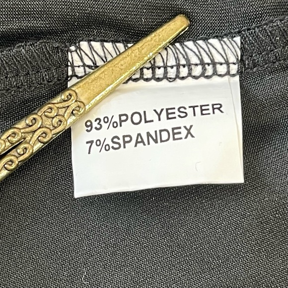 WBQ Black Stretchy Lace Halter Rhinestone Cross Gothic Sleeveless Top SzXXL - Picture 10 of 12